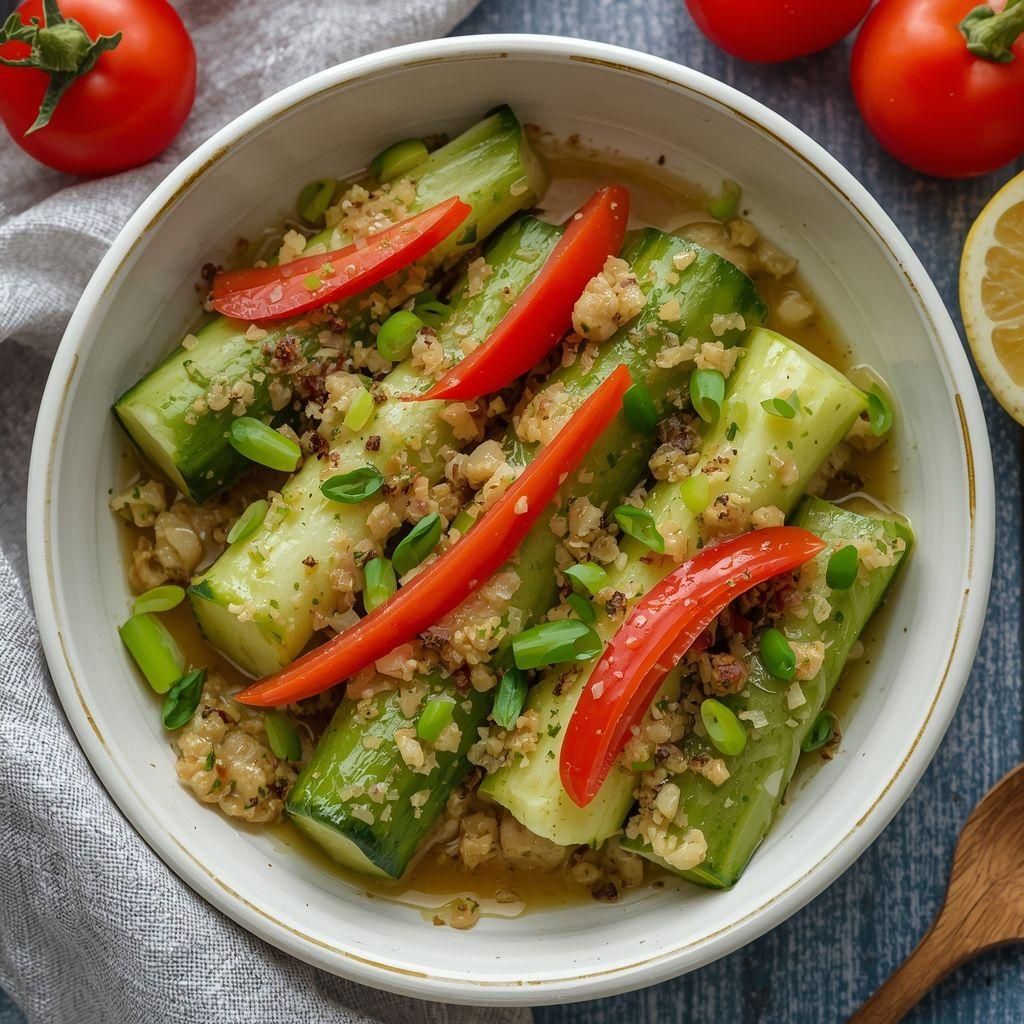 Mit Quark und Gemüse gefüllte Kürbis