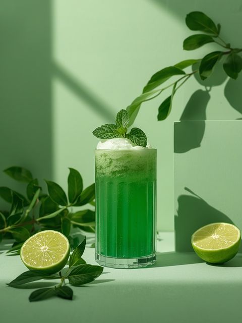 Green-hued beverage for weight reduction and body cleansing! Recipes for the green beverage