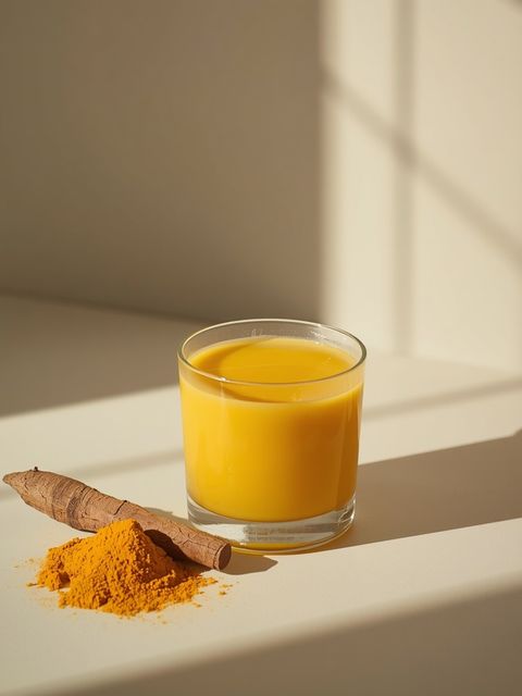 Golden milk beverage with health-promoting properties based on turmeric