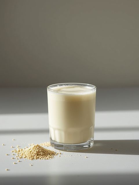 Wie bereitet man ein <b>Getränk aus Sojamilchpulver</b> zu? <span class="alt-text">Alternative für Menschen mit Kuhmilchproteinallergie</span>
