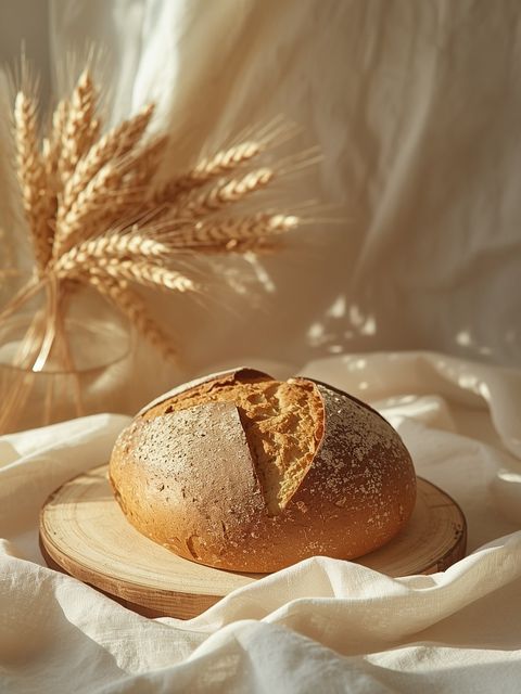 Bread crafted from wheat