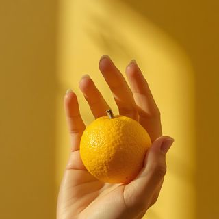 Exotic citrus fruit, referred to as the Buddha's hand