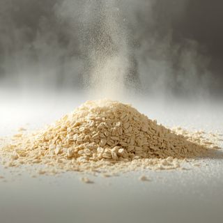 Powdered finely ground oat flakes