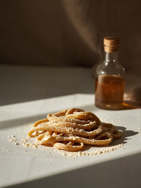 Wholemeal pasta crafted from type 720 rye flour – a nutrient-dense, unrefined grain product