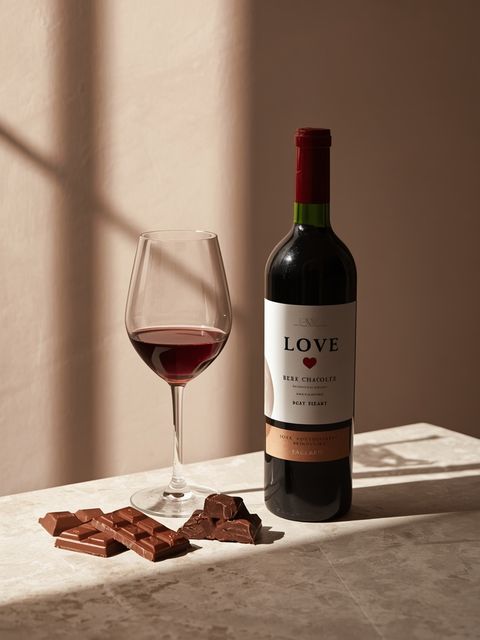 Love, chocolate, and a bottle of red wine - the best recipe for a healthy heart!