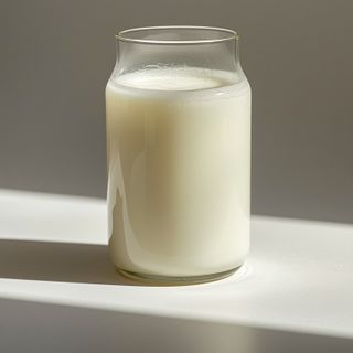 Partially skimmed milk containing two percent fat