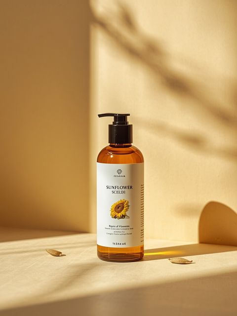 Cold-pressed sunflower seed oil rich in vitamin E