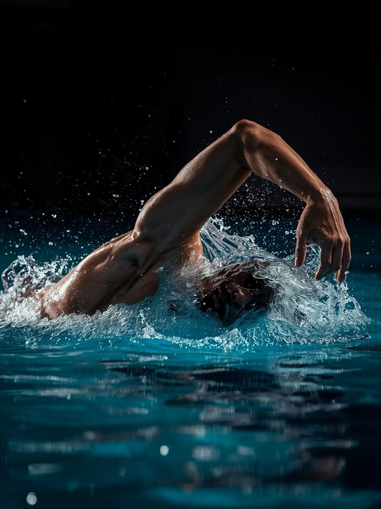 Freistilschwimmen, moderat