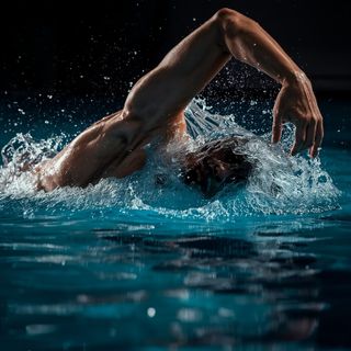 Freistilschwimmen, moderat