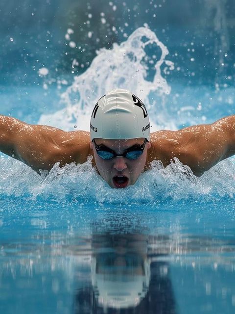 Freistilschwimmen, schnell, kräftig