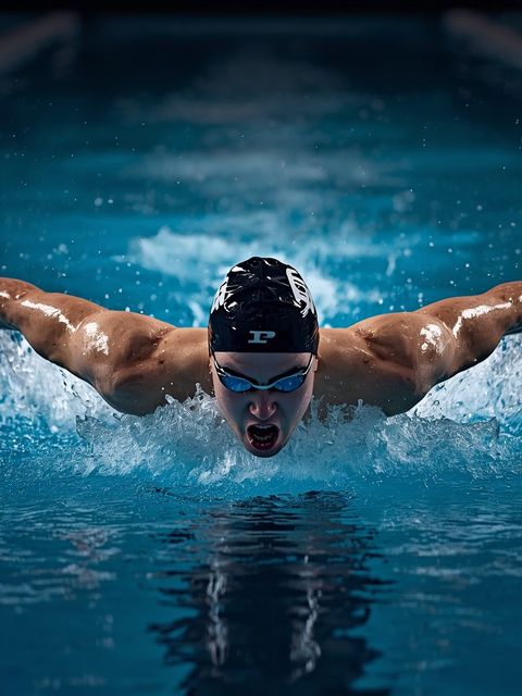 Freistilschwimmen, schnell, kräftig