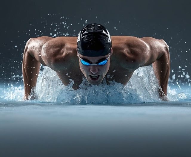 Sportliches Kraulschwimmen (Wettkampftempo / Leistungsschwimmer)