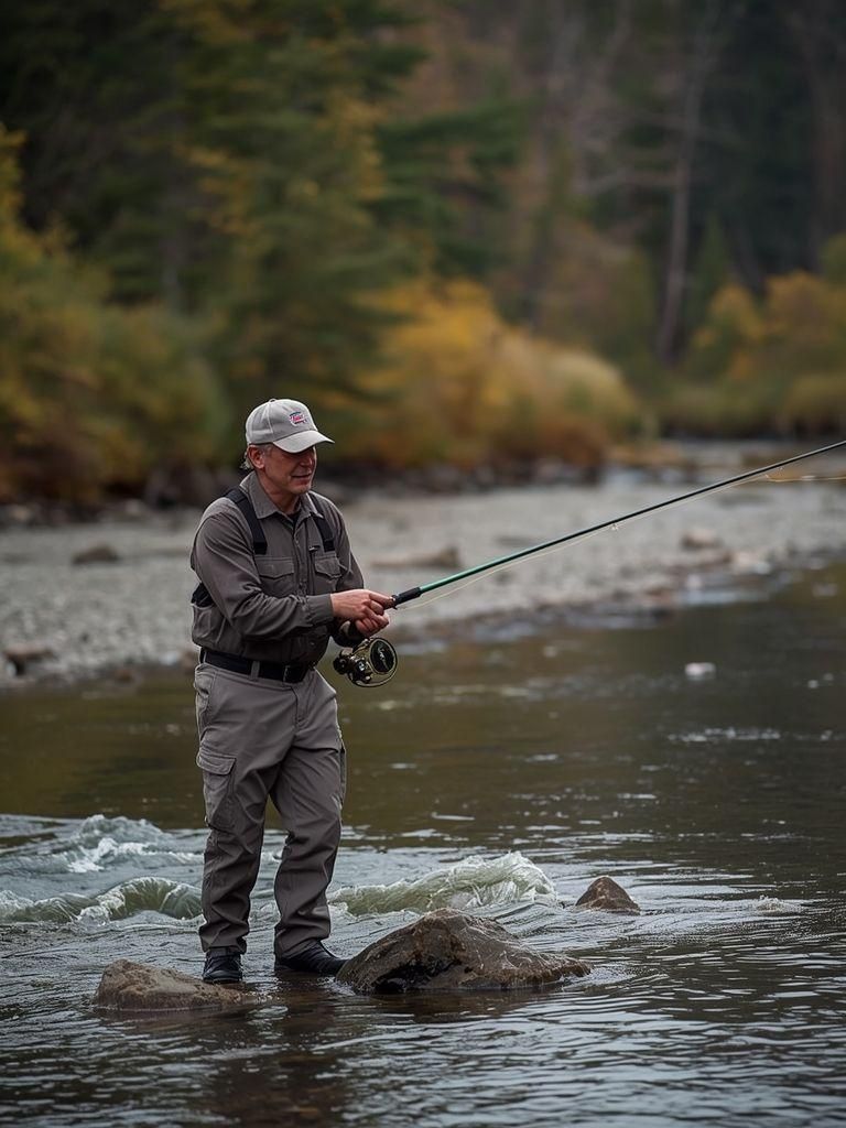 Fishing from River Bank, Standing (Taylor Code 660)
