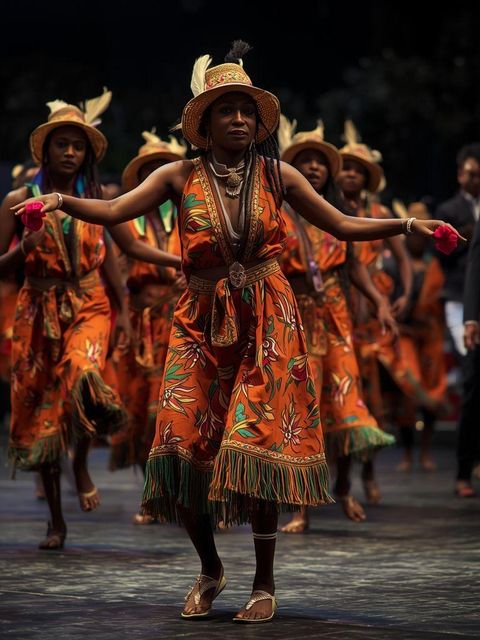 Karibischer Tanz (Abakua, Beguine, Bellair, Bongo, Brukin's, Karibische Quadrillen, Dinki Mini, Gere, Gumbay, Ibo, Jonkonnu, Kumina, Oreisha, Jambu)