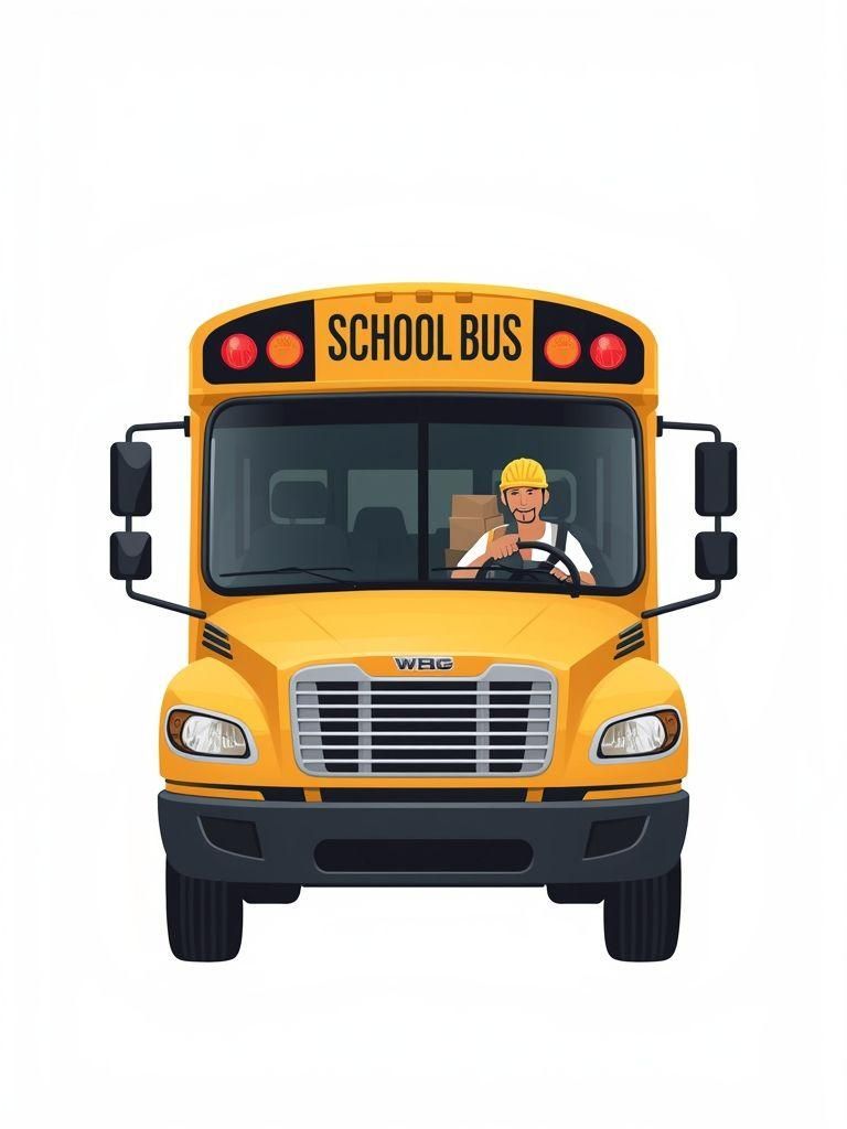 Truch, samochód dostawczy, taksówka, wahadłowiec, autobus szkolny