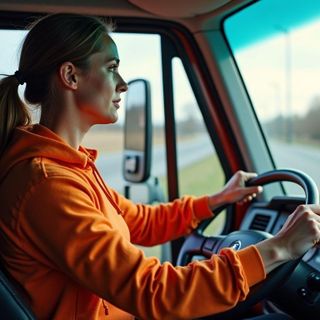 LKW, Sattelschlepper, Traktor, > 1 Tonne, oder Bus, Fahren