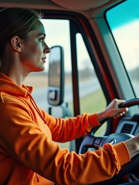 Ciężarówka, naczepa, ciągnik, > 1 tona, lub autobus, prowadzenie