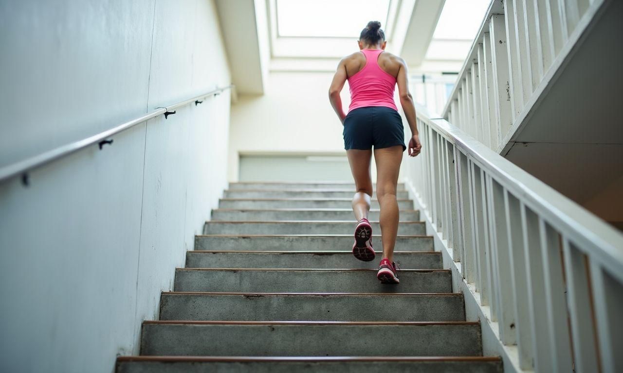 Wspinaczka po schodach, korzystanie z drabiny lub wspinaczka po niej (kod Taylora 030)