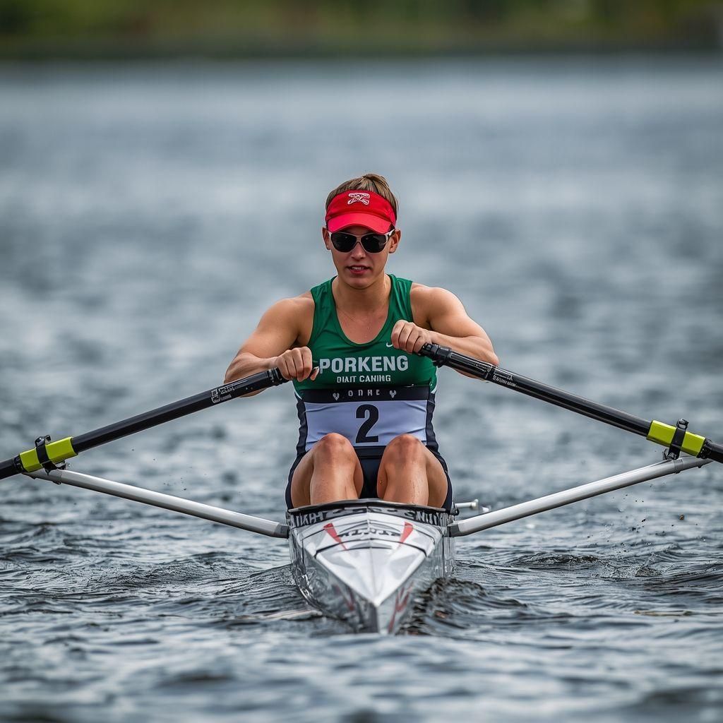 Kanufahren, Rudern, Kajakfahren, Wettkampf, >6 mph, starke Anstrengung
