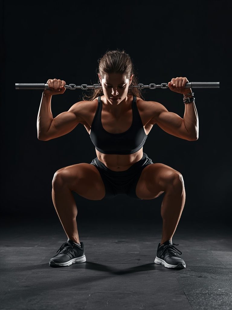 Box Squat with Chains
