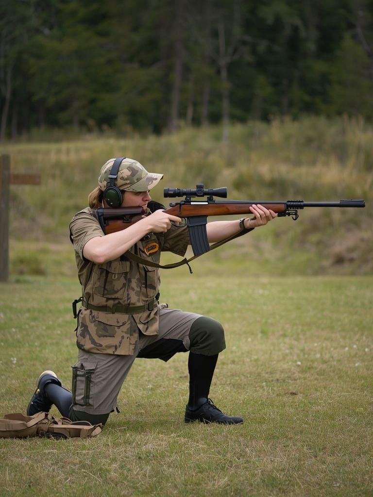 Ćwiczenia strzeleckie, strzelanie, klęczenie lub stanie