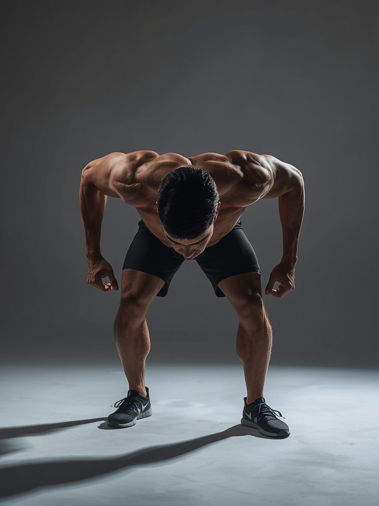 Chest Push from 3 point stance