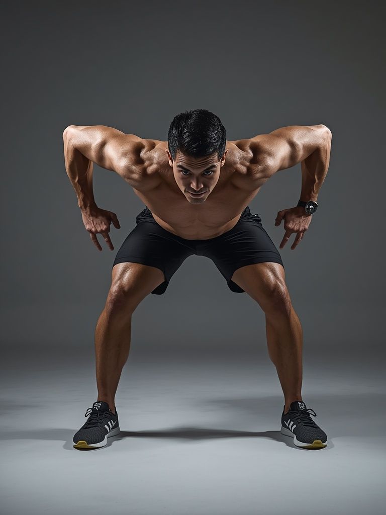 Chest Push from 3 point stance