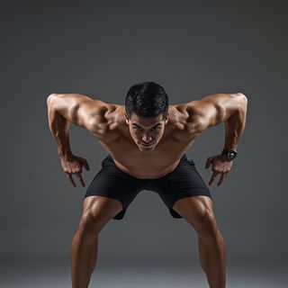 Chest Push from 3 point stance