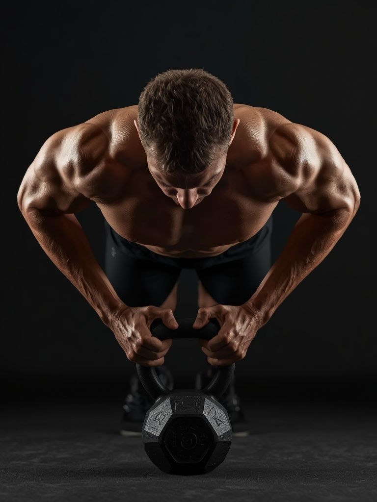 Close-Grip Push-Up off of a Dumbbell