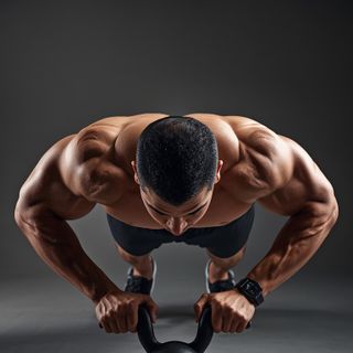 Close-Grip Push-Up off of a Dumbbell