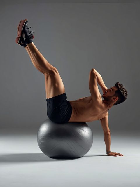 Crunch - Legs On Exercise Ball