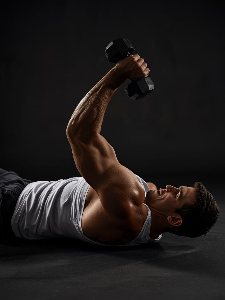 Dumbbell Lying One-Arm Rear Lateral Raise
