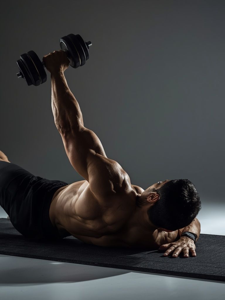 Dumbbell Lying One-Arm Rear Lateral Raise
