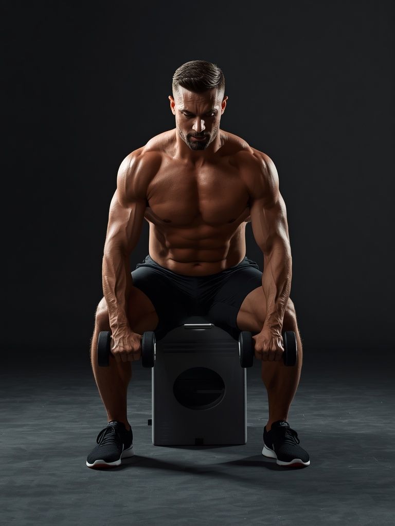 Dumbbell Seated Box Jump