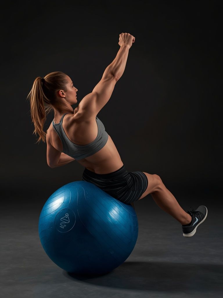 Exercise Ball Crunch