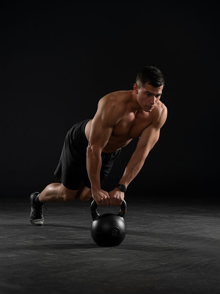 Extended Range One-Arm Kettlebell Floor Press
