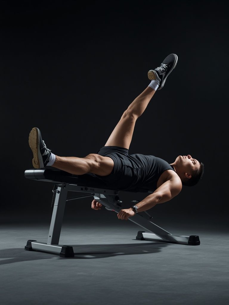 Flat Bench Lying Leg Raise