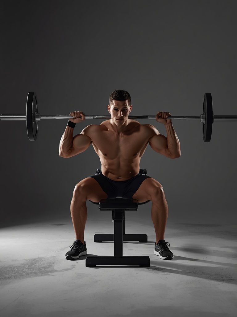 Front Barbell Squat To A Bench