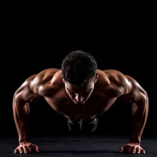 Incline Push-Up Close-Grip