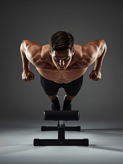 Schrägbank Push-Up Depth Jump