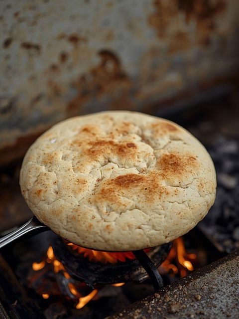 Gotowanie indyjskiego chleba na zewnętrznym piecu