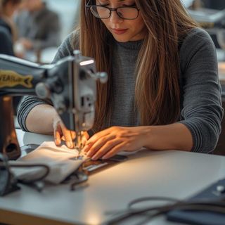 Sewing with a Machine