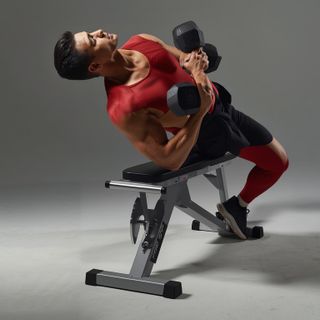 One-Arm Flat Bench Dumbbell Flye