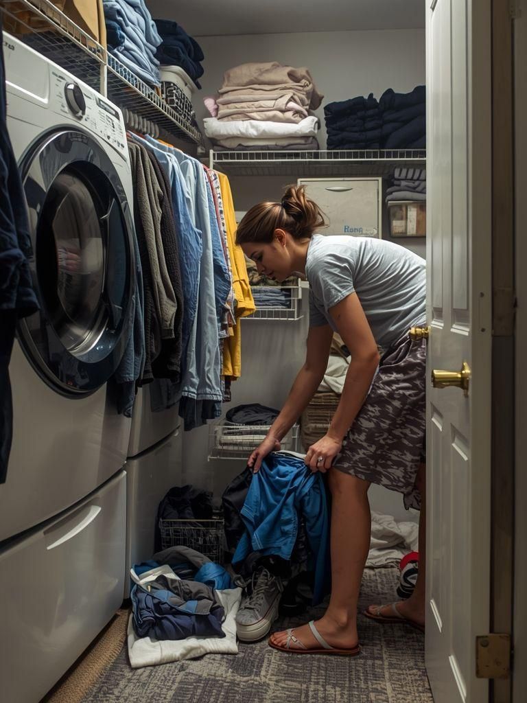 Laundry, Putting Away Clothes, Gathering Clothes to Pack, Putting Away Laundry, Implied Walking