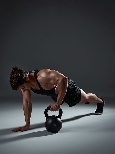 One-Arm Kettlebell Floor Drücken
