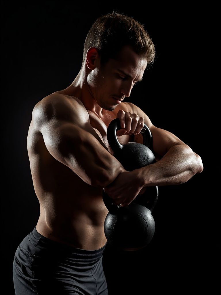 One-Arm Kettlebell Para Press