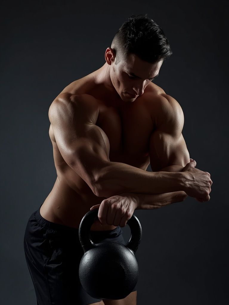 One-Arm Kettlebell Para Press