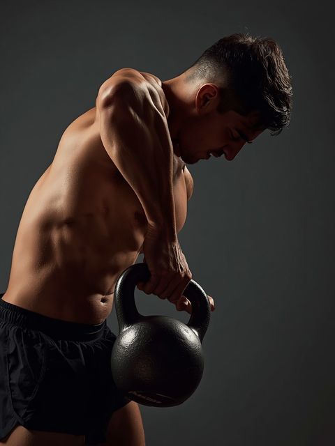 One-Arm Kettlebell Push Wyciskanie