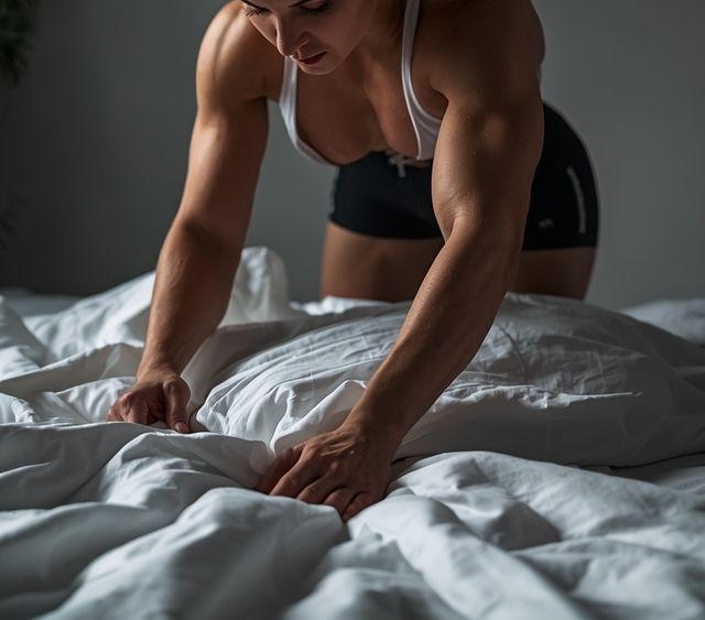 Bett machen und Bettwäsche wechseln