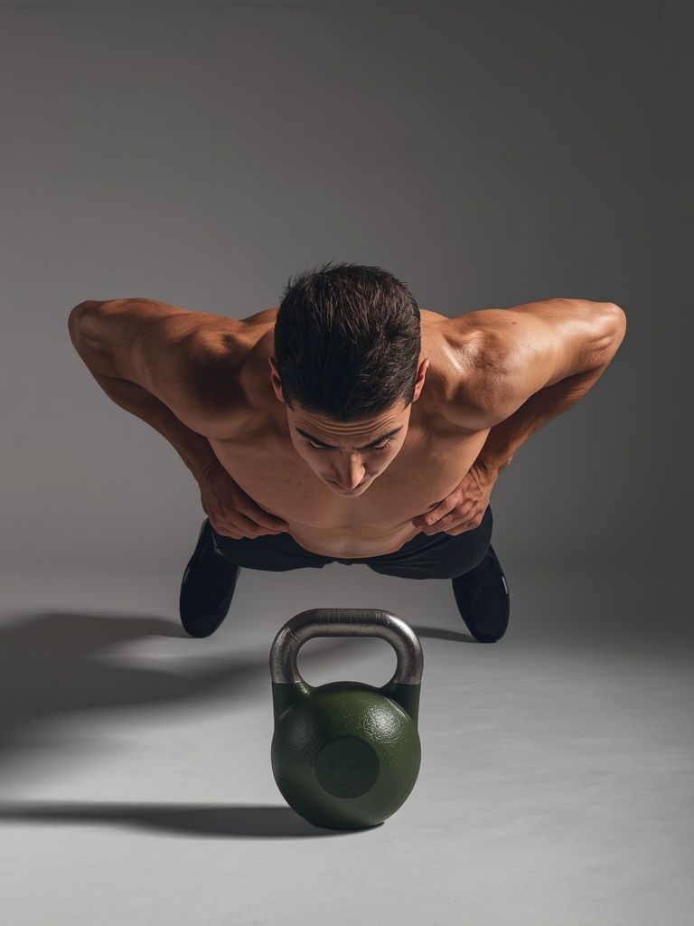 Plyo Kettlebell Pushups
